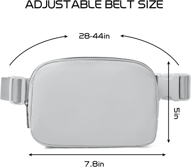 Gitus Belt Bag for Women Fanny Pack Crossbody Bags for Women Fashion Waist Packs with Adjustable Strap Gifts for Women Men (Lightgrey) - Image 3